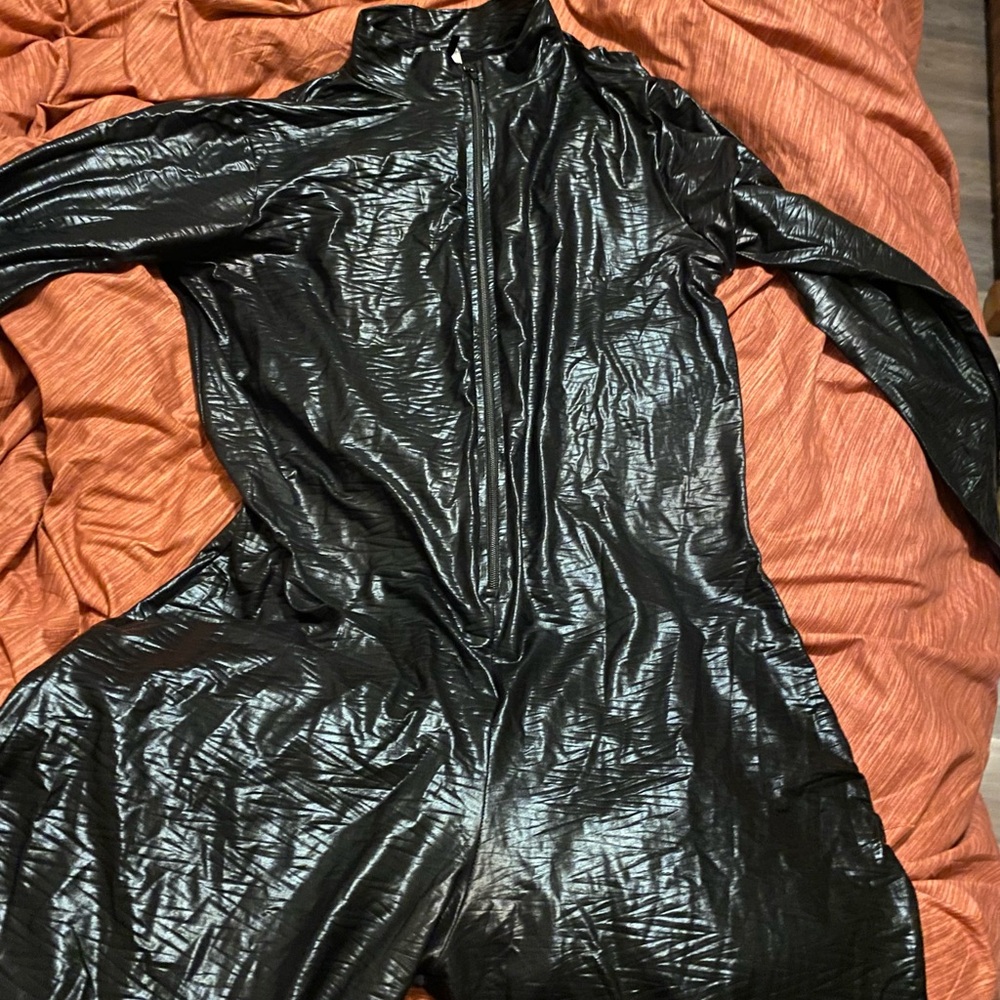 Fashion Nova Black Zip-Up Cat Woman Costume
